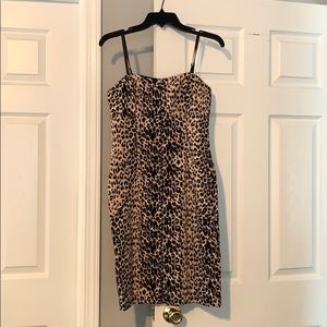 Cheetah print midi dress